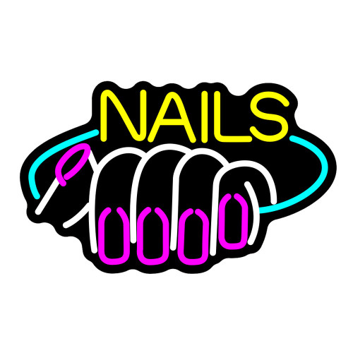 粉色少女手指字母造型燈美甲沙龍指甲nails霓虹燈 粉色少女手指字母造型燈美甲沙龍指甲nails霓虹燈