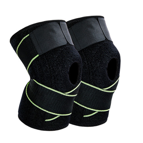 綁帶加壓護膝套跑步羽毛球彈簧支撐半月板跳繩騎行籃球膝關節護具 綁帶加壓護膝套跑步羽毛球彈簧支撐半月板跳繩騎行籃球膝關節護具