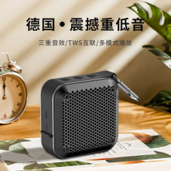 德國重砲可攜式藍牙音箱無線隨身重低音砲TWS互聯方形迷你小音響