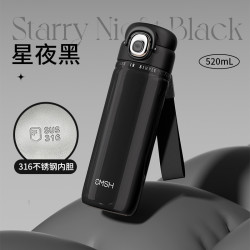 草莓生活保溫杯月環雙飲保溫杯簡約大容量水杯可攜式316不鏽鋼彈跳