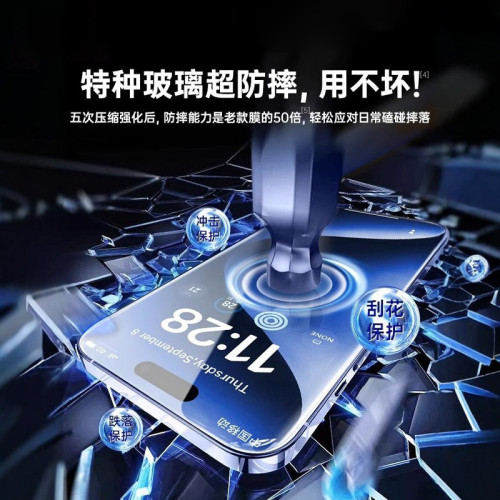 360度防媮窺倉無塵鋼化膜適用蘋果16E高清OG電鍍鋼化膜手機透明殼
