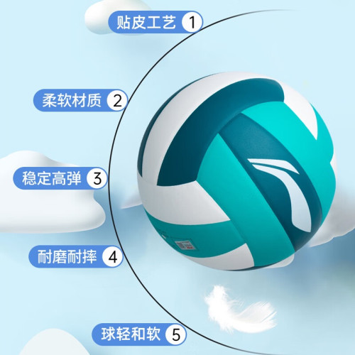 排球5號中考標準比賽訓練用球軟式硬排室內外貼皮工藝體育用球 5