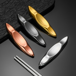 304不鏽鋼筷子架 中式帆船型筷托擱筷架酒店餐具創意收納勺托