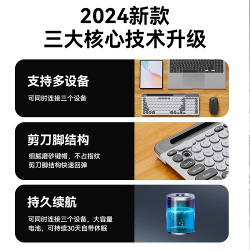 藍牙無線靜音圓鍵卡槽鍵盤適用手機筆記型電腦ipad平板usb組合 藍牙無線靜音圓鍵卡槽鍵盤適用手機筆記型電腦ipad平板usb組合