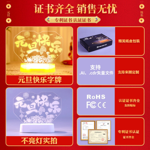 發光元旦快樂led燈牌擺件2025新年氛圍桌面場景布置裝飾小夜燈 發光元旦快樂led燈牌擺件2025新年氛圍桌面場景布置裝飾小夜燈