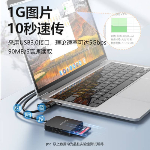 品勝讀卡器四合一cf卡sd高速usb3.0otg安卓typec手機ms轉換多功能