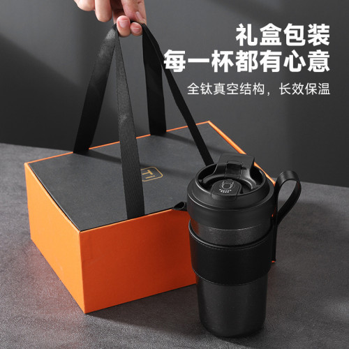 純鈦智能咖啡保溫杯隨行杯女新款水杯可攜式手提拿鐵杯子男精緻 純鈦智能咖啡保溫杯隨行杯女新款水杯可攜式手提拿鐵杯子男精緻