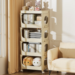 小推車零食置物架嬰兒用品收納櫃多層收納架可移動寶寶玩具收納加