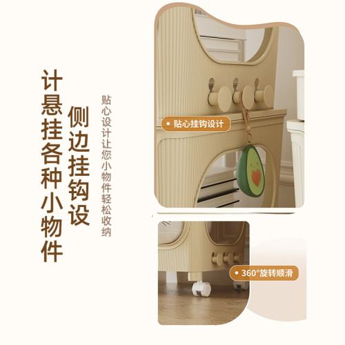 小推車零食置物架嬰兒用品收納櫃多層收納架可移動寶寶玩具收納加 小推車零食置物架嬰兒用品收納櫃多層收納架可移動寶寶玩具收納加