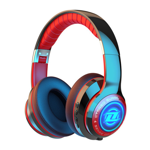 新款發光頭戴式無線藍牙耳機重低音聽歌電競遊戯專用手機電腦通用