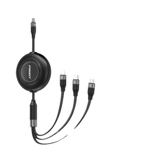 品勝三合一數據線3A快充充電線 伸縮一拖三數據線 禮品