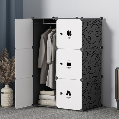 簡易衣櫃家用臥室出租房宿舍布衣櫥小型塑膠組裝收納櫃子結實耐用 簡易衣櫃家用臥室出租房宿舍布衣櫥小型塑膠組裝收納櫃子結實耐用