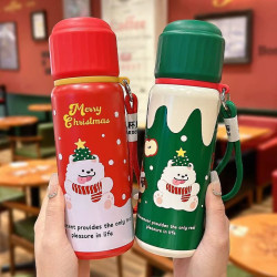 聖誕節禮物保溫杯高顔值男女保溫杯316食品級茶水分離可攜式隨行杯