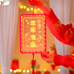 發光年年有餘LED彩燈掛件2025新年春節蛇年室內房間布置裝飾掛飾