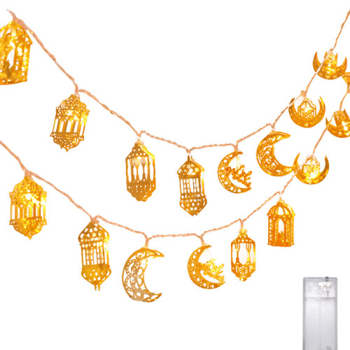 發光鏤空鐵藝齋節星月led彩燈串中東節日氛圍室內房間裝飾布置 發光鏤空鐵藝齋節星月led彩燈串中東節日氛圍室內房間裝飾布置