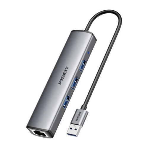 品勝usb千兆網卡電腦筆電擴展器hub3.0網口分線器一分四集線器 品勝usb千兆網卡電腦筆電擴展器hub3.0網口分線器一分四集線器