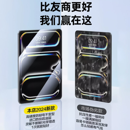 適用ipad鋼化膜9/10平板ipadair5/6保護ipadpro11寸2024秒2021貼4 適用ipad鋼化膜9/10平板ipadair5/6保護ipadpro11寸2024秒2021貼4