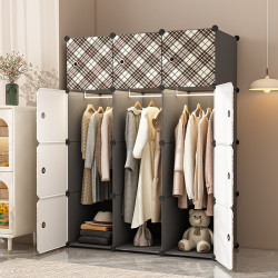 簡易衣櫃家用臥室晾衣架出租房用組裝衣櫥結實耐用成人衣櫃收納櫃