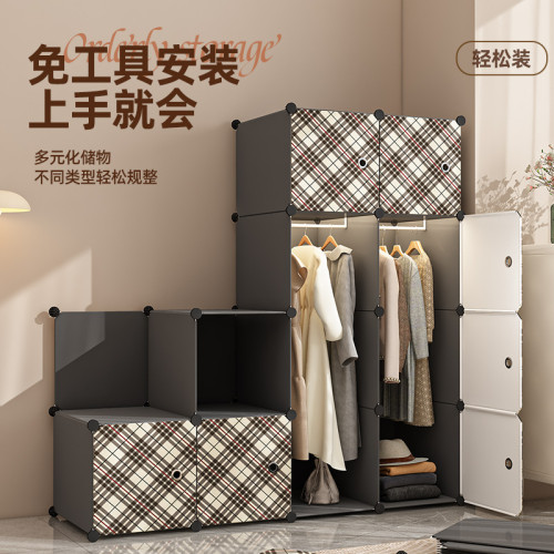 簡易衣櫃家用臥室晾衣架出租房用組裝衣櫥結實耐用成人衣櫃收納櫃 簡易衣櫃家用臥室晾衣架出租房用組裝衣櫥結實耐用成人衣櫃收納櫃