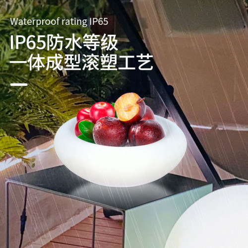 LED發光果盤創意小吃水果酒吧果盤零食客廳家用KTV商用充電水果盤 LED發光果盤創意小吃水果酒吧果盤零食客廳家用KTV商用充電水果盤