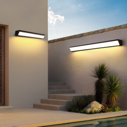 太陽能壁燈庭院燈走廊燈籬笆燈長條人體感應免打孔戶外露營照明燈