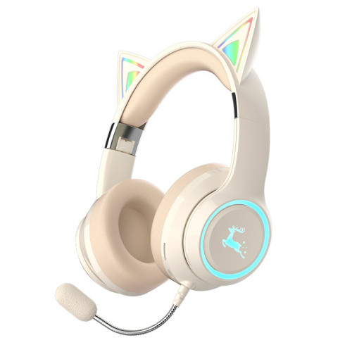 背書神器耳返兒童誦讀藍牙耳機頭戴式學生學習專用可愛貓耳朵聖誕