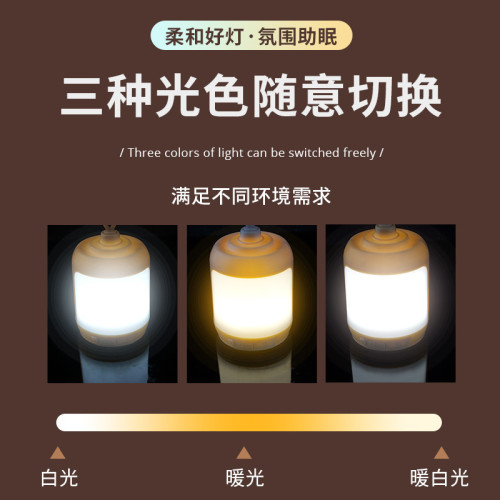 戶外手提式露營氛圍燈觸控開關長續航暖白色營地裝飾燈迷你小夜燈 戶外手提式露營氛圍燈觸控開關長續航暖白色營地裝飾燈迷你小夜燈