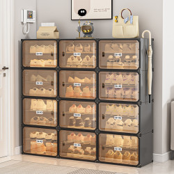 簡易鞋架塑膠家用室內進門門口防塵收納神器透明鞋櫃新款玄關防塵