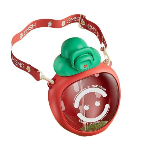 新款2024夏季創意草莓塑膠杯兒童戶外運動可愛背帶壺可攜式水杯學生 新款2024夏季創意草莓塑膠杯兒童戶外運動可愛背帶壺可攜式水杯學生