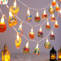 發光亞克力星月led彩燈串節日氛圍室內客廳場景裝飾布置掛飾