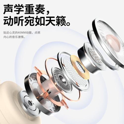 新款全包耳發光頭戴式藍牙耳機可旋轉大耳罩超長續航