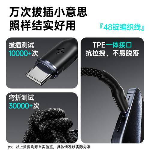 240W超級快充二合一數據線適用蘋果16全系快充Type-C車用充電線 240W超級快充二合一數據線適用蘋果16全系快充Type-C車用充電線