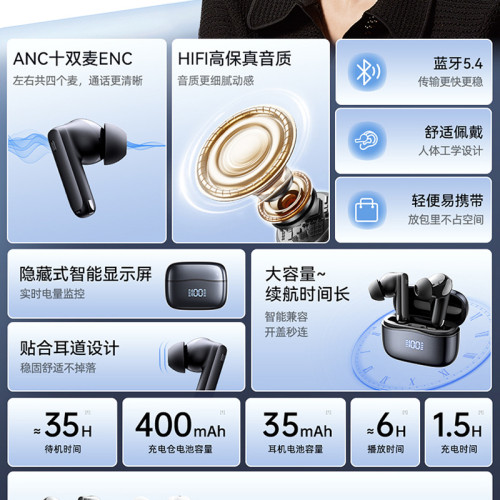 remax 電量數顯ANC降噪藍牙耳機 手機音樂耳塞藍牙無線耳機禮品 remax 電量數顯ANC降噪藍牙耳機 手機音樂耳塞藍牙無線耳機禮品