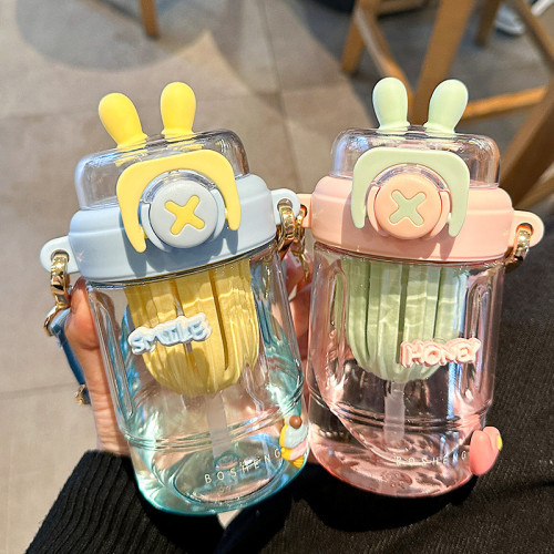 鉑盛水杯女生高顔值吸管杯子可愛萌帶茶隔夏季學生上學水壺可攜式 鉑盛水杯女生高顔值吸管杯子可愛萌帶茶隔夏季學生上學水壺可攜式