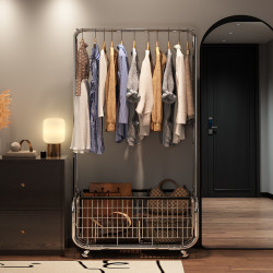 衣架落地臥室晾掛衣架移動輕奢轉角衣帽架隔夜收納衣服置物架