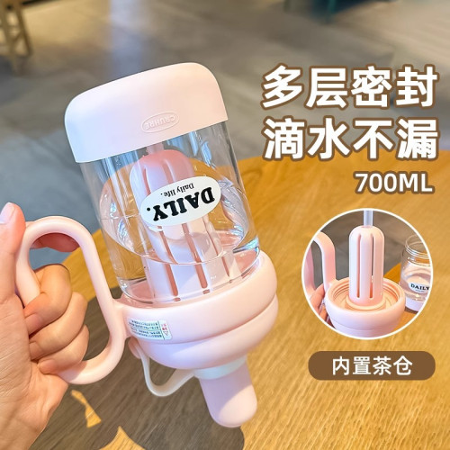 玻璃杯女高顔值大容量茶水分離泡茶杯2025新款辦公室耐高溫吸管杯 玻璃杯女高顔值大容量茶水分離泡茶杯2025新款辦公室耐高溫吸管杯