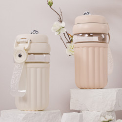 CMSH-0553雲貝玻璃杯顔值高攜帶方便堅固杯環TPU杯套直飲杯口泡茶