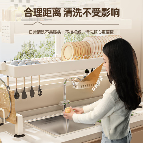 廚房水槽置物架台面洗碗架碗盤瀝水架多功能水池放碗筷架收納架子