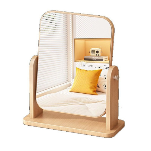 木質元素鏡子簡約桌上型化妝鏡可旋轉家用學生宿舍隨身桌面梳妝鏡子 木質元素鏡子簡約桌上型化妝鏡可旋轉家用學生宿舍隨身桌面梳妝鏡子