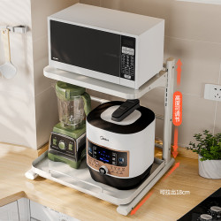 廚房置物架多功能電飯煲烤箱專用架可抽拉台面微波爐架電器收納架