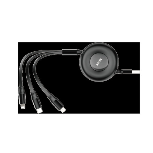 ROCK 充電線USB一拖三隨意拉伸縮數據線適用蘋果華爲小米三星安卓 ROCK 充電線USB一拖三隨意拉伸縮數據線適用蘋果華爲小米三星安卓