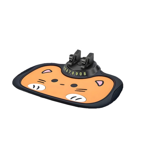 車用手機支架汽車內飾用品大全創意臨時停車號碼牌卡通防滑墊通用