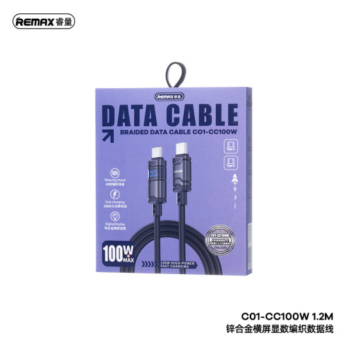 remax數據線100W快充數顯type-c手機充電線PD30W適用蘋果16安卓 remax數據線100W快充數顯type-c手機充電線PD30W適用蘋果16安卓