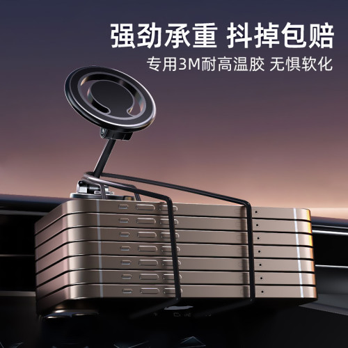 磁吸手機支架鋁合金汽車儀表台360度旋轉折曡magsafe車用導航支架