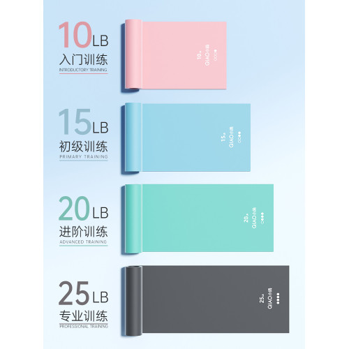 乳膠瑜珈彈力帶健身力量訓練伸展拉力帶深蹲防滑翹臀阻力帶