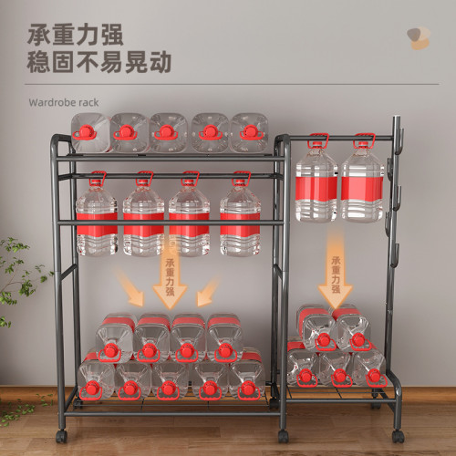 掛衣架落地臥室家用可移動雙桿置物衣帽架簡易收納架立式晾衣架子 掛衣架落地臥室家用可移動雙桿置物衣帽架簡易收納架立式晾衣架子