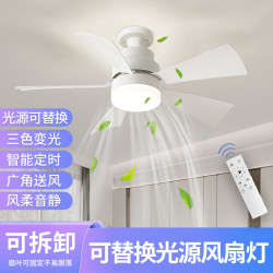 新款E27可替換光源花型風扇燈吊扇燈扇葉可拆卸臥室客廳吸頂