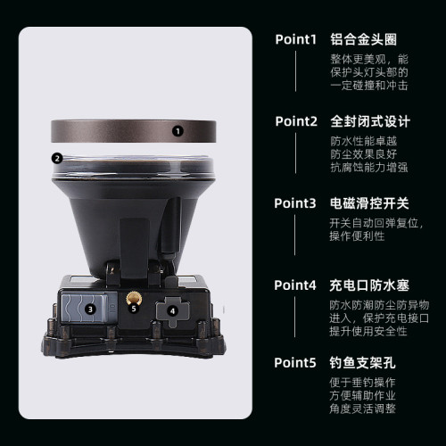 雅尼Q7潛水頭燈強光充電超亮防水超長續航頭戴式電筒戶外水下專用 雅尼Q7潛水頭燈強光充電超亮防水超長續航頭戴式電筒戶外水下專用