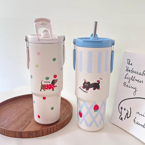 大容量保溫杯女生高顔值2024新款吸管杯學生隨行水杯巨無霸冰霸杯 大容量保溫杯女生高顔值2024新款吸管杯學生隨行水杯巨無霸冰霸杯