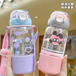 小茶日記車用食品級杯子可攜式外出ins高顔值女上班大容量斜背家用